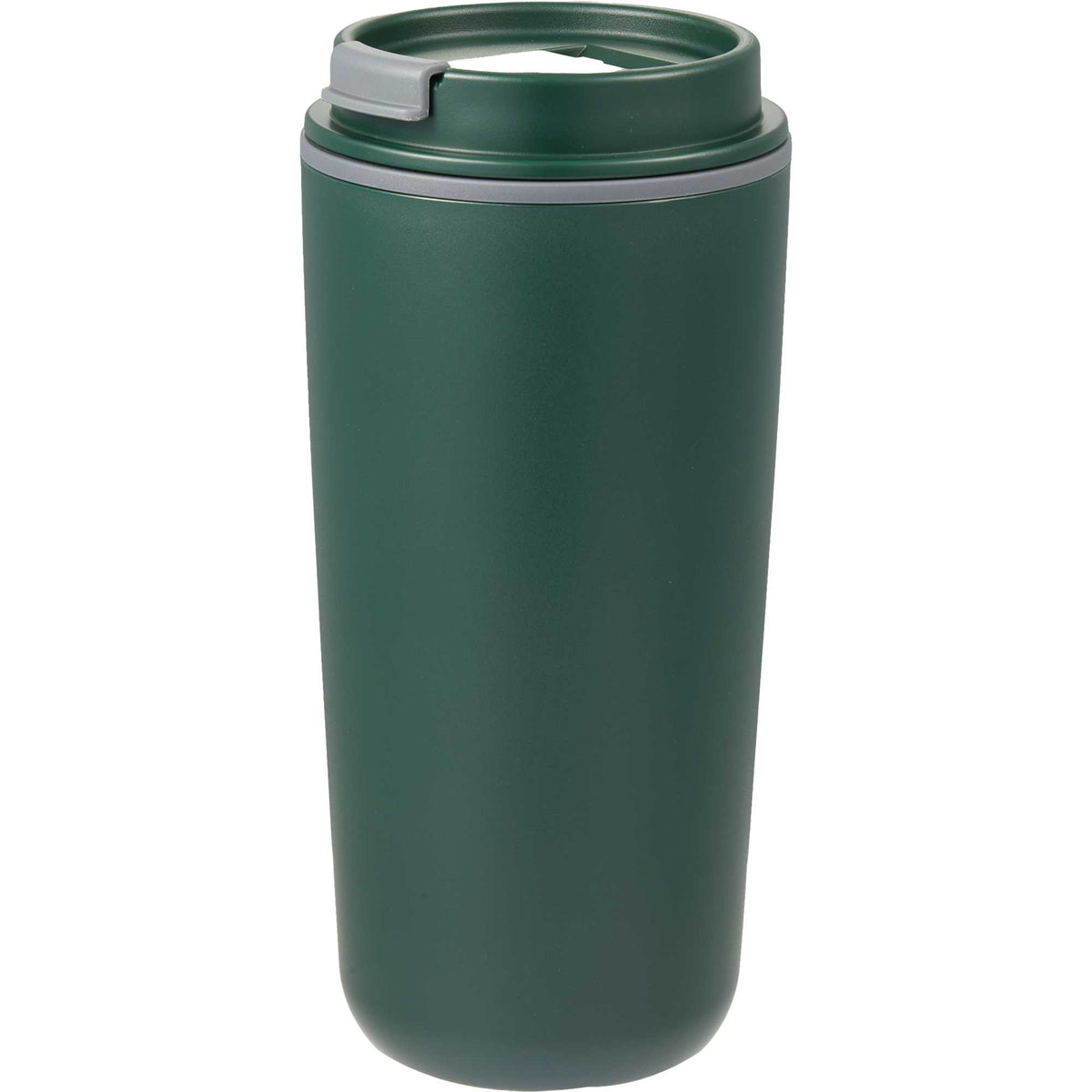 Cooper Recycled Plastic Tumbler with Flip Lid, 16 oz - Green - Left Angle