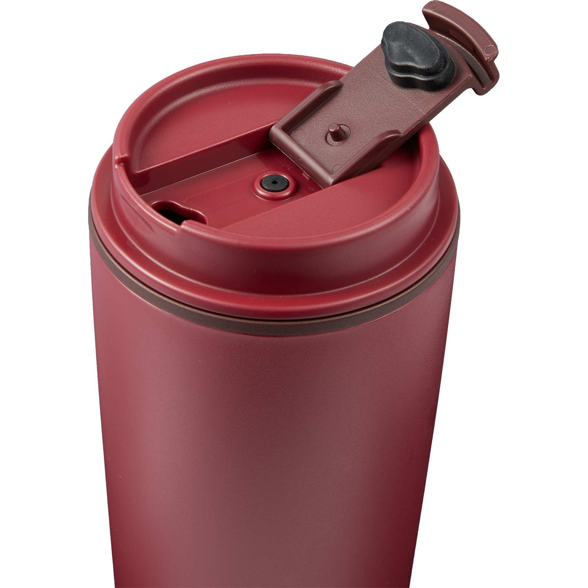 Cooper Recycled Plastic Tumbler with Flip Lid, 16 oz - Red - Detail 3