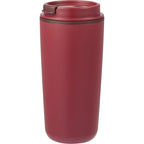 Cooper Recycled Plastic Tumbler with Flip Lid, 16 oz - Red - Left Angle