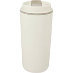 Cooper Recycled Plastic Tumbler with Flip Lid, 16 oz - Taupe - Back