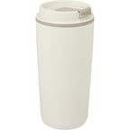 Cooper Recycled Plastic Tumbler with Flip Lid, 16 oz - Taupe - Right Angle