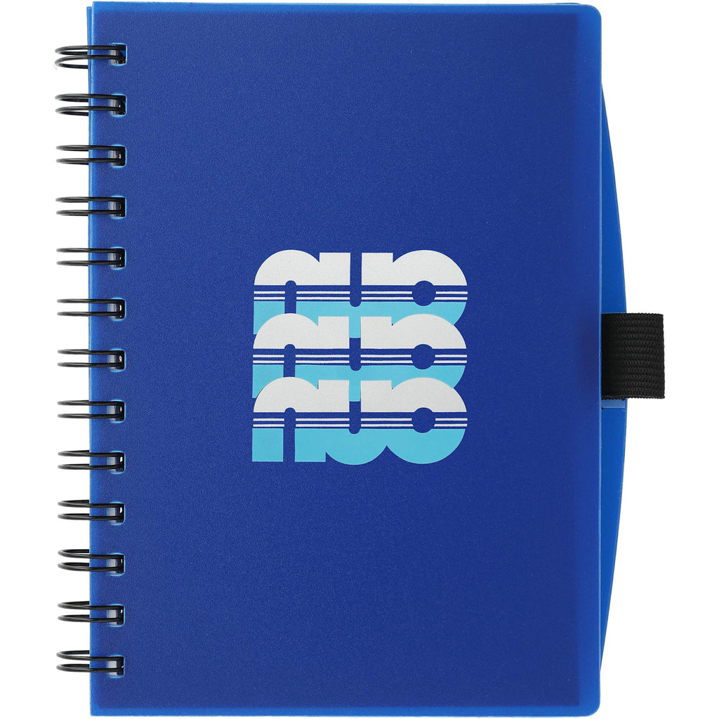 Coordinator Spiral Notebook with 100 Sheets, 5.5 x 7 Inches - Translucent Royal Blue - Front