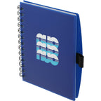 Coordinator Spiral Notebook with 100 Sheets, 5.5 x 7 Inches - Translucent Royal Blue - Left Angle