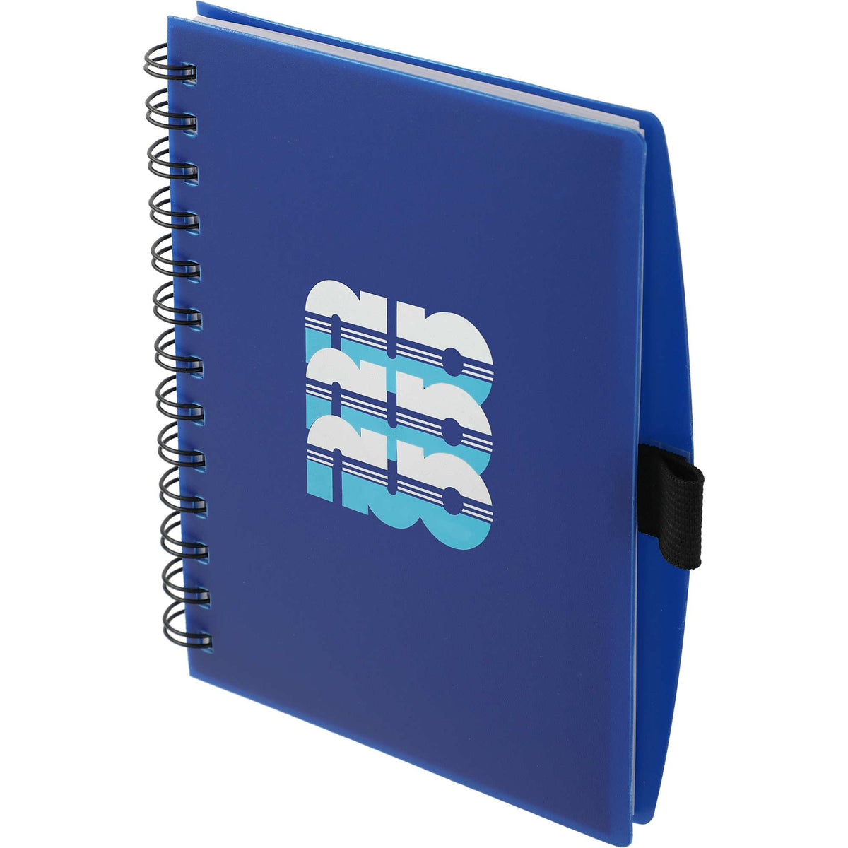 Coordinator Spiral Notebook with 100 Sheets, 5.5 x 7 Inches - Translucent Royal Blue - Left Angle