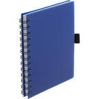 Coordinator Spiral Notebook with 100 Sheets, 5.5 x 7 Inches - Translucent Royal Blue - Right Angle