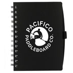 Coordinator Spiral Notebook with Recycled Cover, 5.5 x 7 Inches - Black - Front