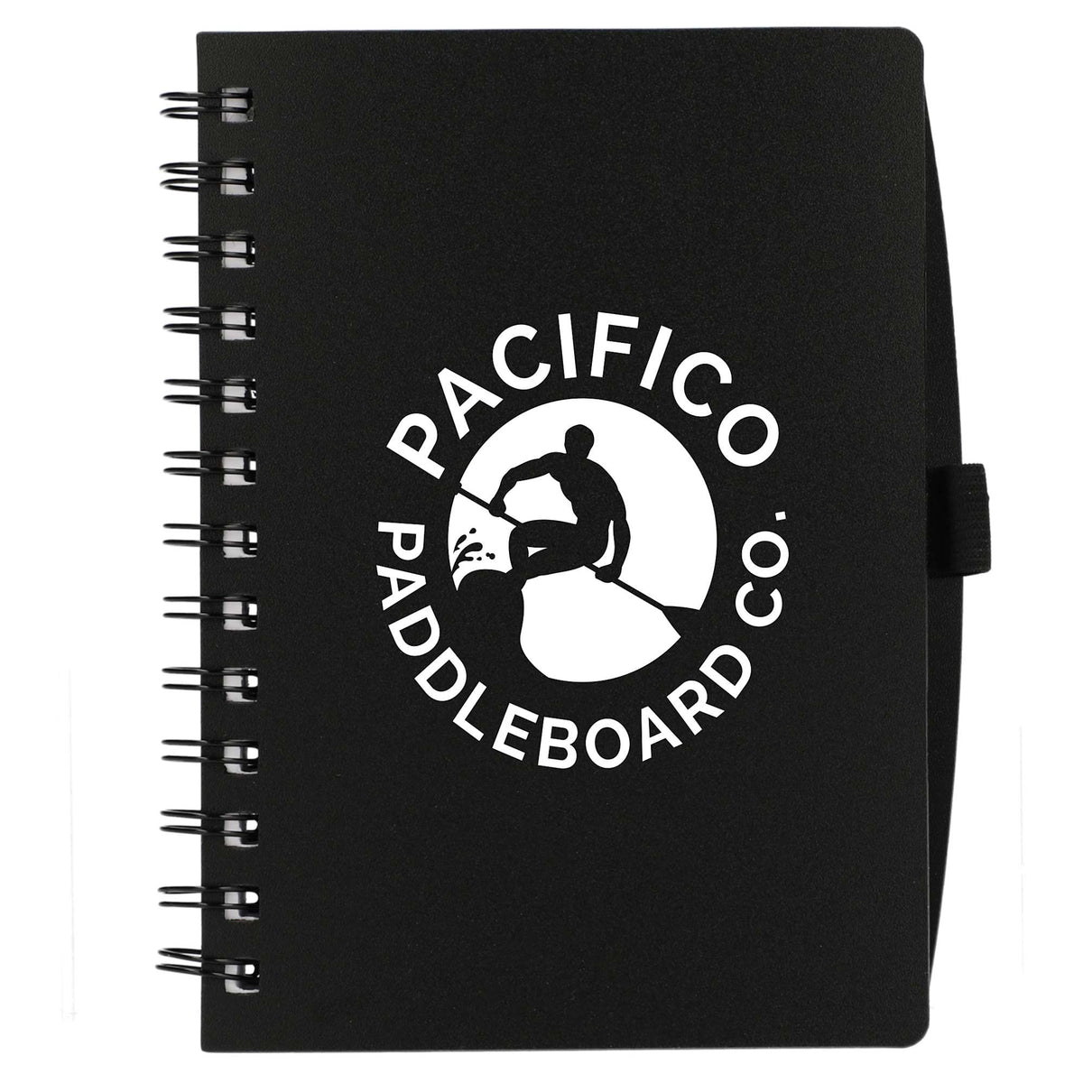 Coordinator Spiral Notebook with Recycled Cover, 5.5 x 7 Inches - Black - Front
