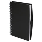 Coordinator Spiral Notebook with Recycled Cover, 5.5 x 7 Inches - Black - Left Angle 2