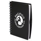 Coordinator Spiral Notebook with Recycled Cover, 5.5 x 7 Inches - Black - Left Angle