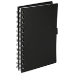 Coordinator Spiral Notebook with Recycled Cover, 5.5 x 7 Inches - Black - Right Angle 2