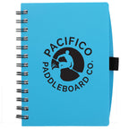 Coordinator Spiral Notebook with Recycled Cover, 5.5 x 7 Inches - Translucent Blue - Front