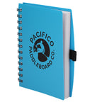 Coordinator Spiral Notebook with Recycled Cover, 5.5 x 7 Inches - Translucent Blue - Left Angle