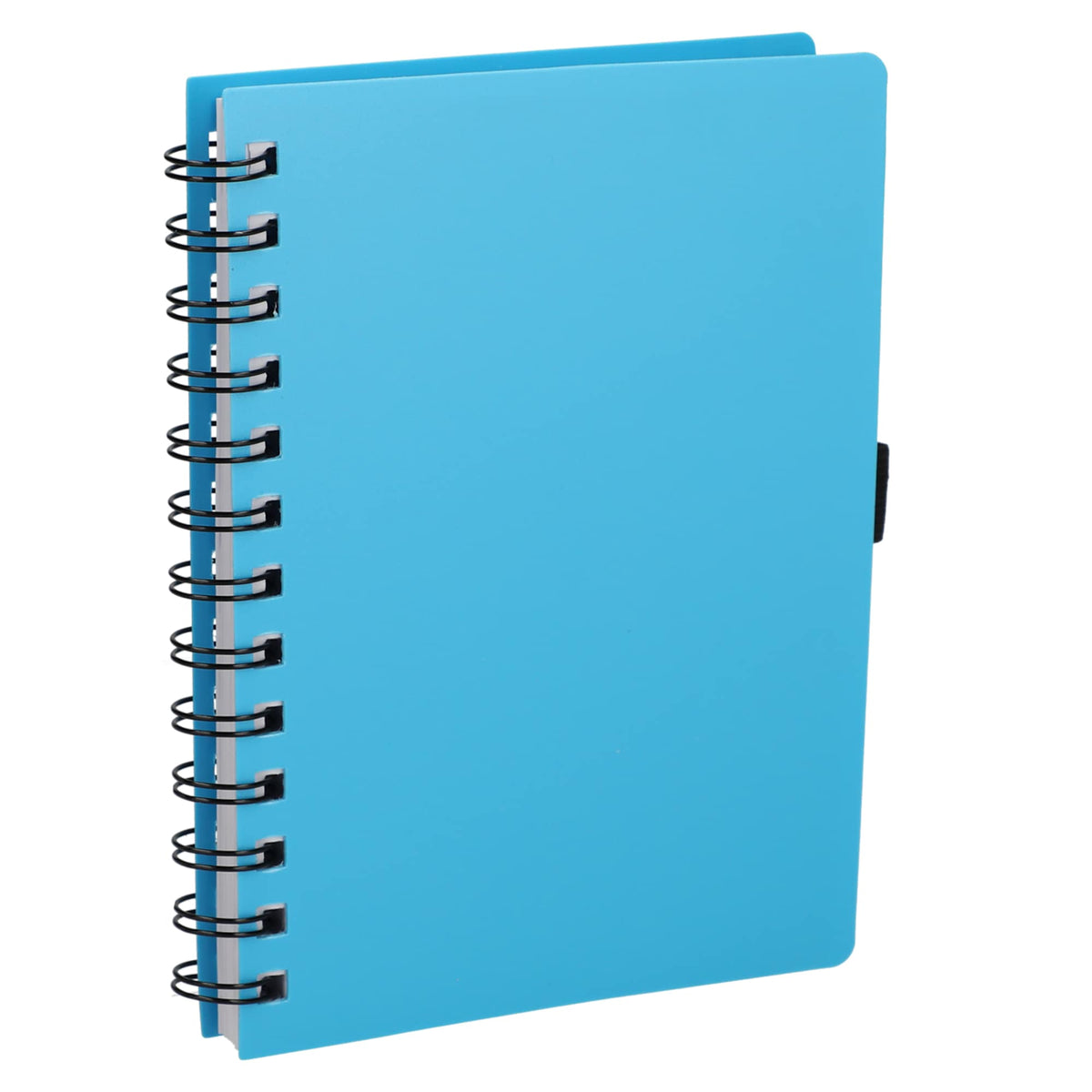 Coordinator Spiral Notebook with Recycled Cover, 5.5 x 7 Inches - Translucent Blue - Right Angle 3