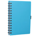 Coordinator Spiral Notebook with Recycled Cover, 5.5 x 7 Inches - Translucent Blue - Right Angle 4
