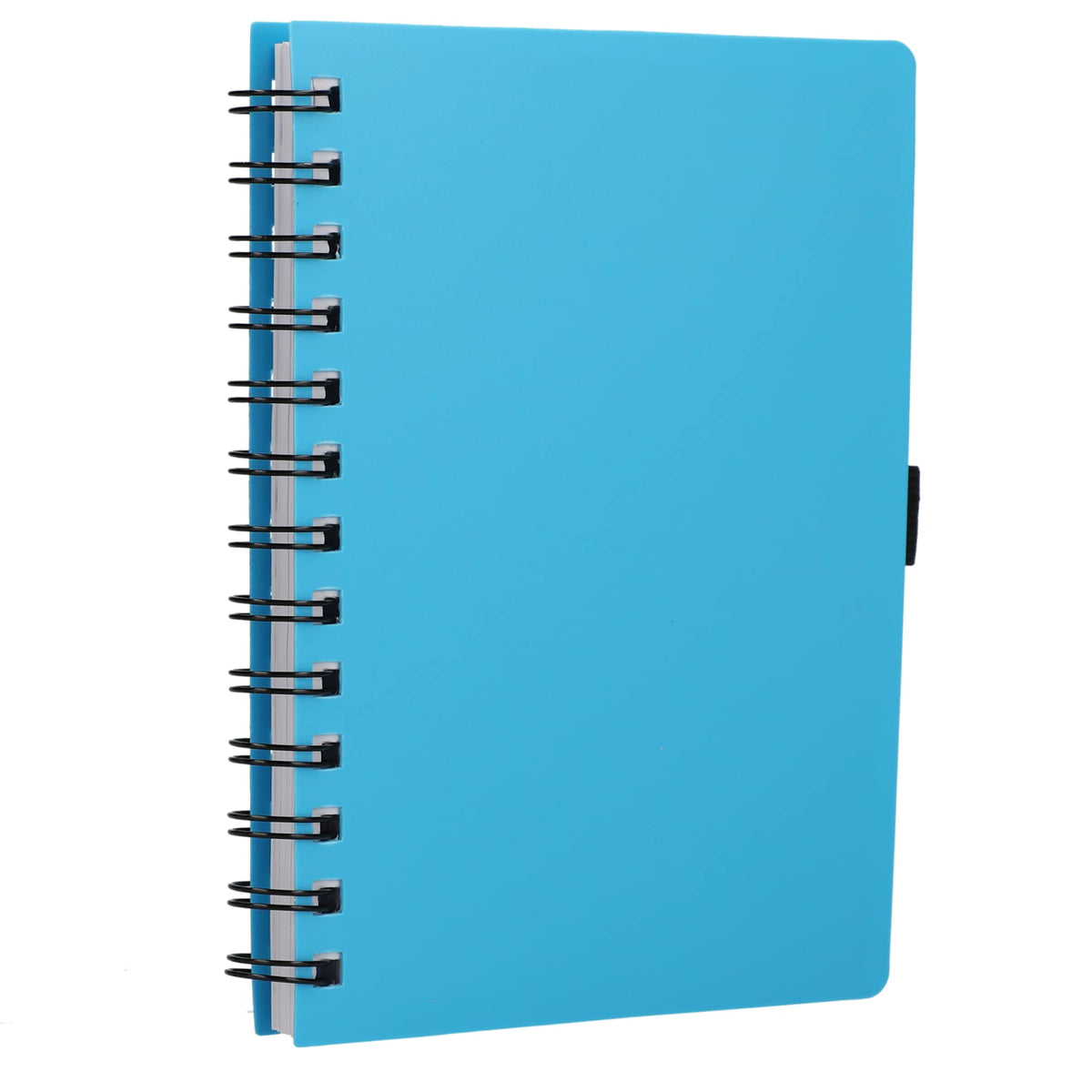 Coordinator Spiral Notebook with Recycled Cover, 5.5 x 7 Inches - Translucent Blue - Right Angle 4
