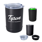 Copper Insulated Beverage Holder and Tumbler - Black - Silk Screen