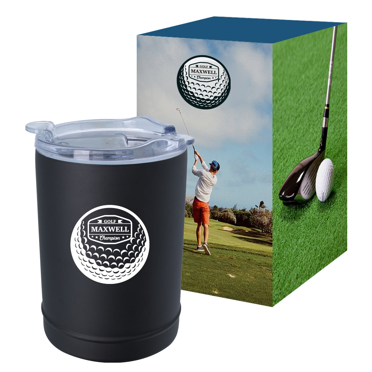 Copper Insulated Beverage Holder and Tumbler, Boxed - 2-In-1 Copper Insulated Beverage Holder And Tumbler With Custom Box