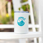 Copper Insulated Beverage Holder and Tumbler - White - Lifestyle_Silkscreen