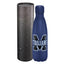 Copper Insulated Bottle in a Gift Tube, 17 oz - Navy - Front