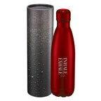 Copper Insulated Bottle in a Gift Tube, 17 oz - Red - Front