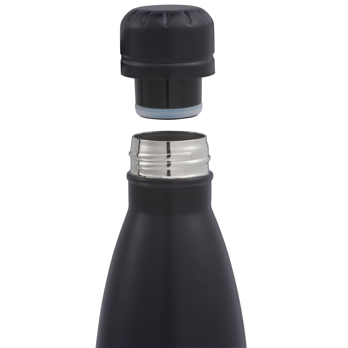 Copper Lined Vacuum Bottle, 17 oz - Black - Detail
