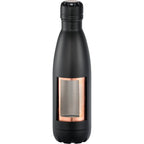 Copper Lined Vacuum Bottle, 17 oz - Black - Front 3