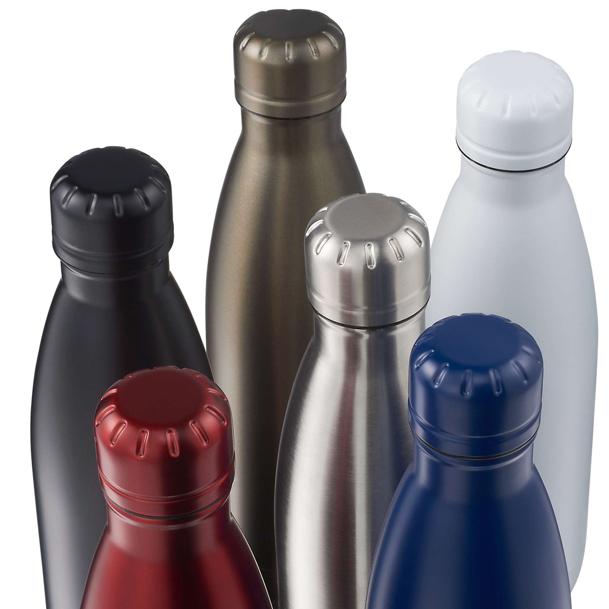 Copper Lined Vacuum Bottle, 17 oz - Black - Group Top