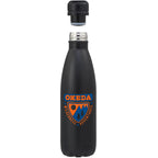 Copper Lined Vacuum Bottle, 17 oz Full Color - Black - Front 2