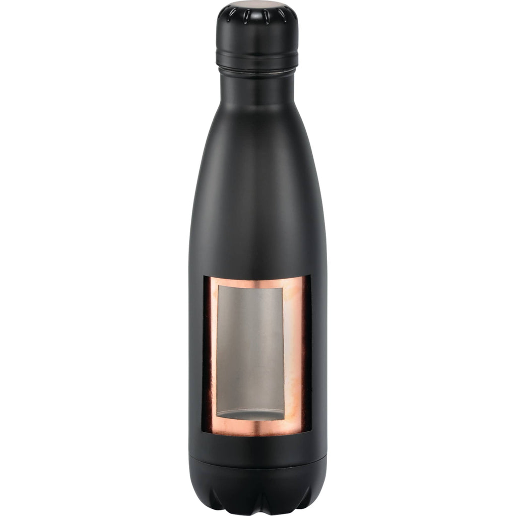 Copper Lined Vacuum Bottle, 17 oz Laser Engraving - Black - Front 3