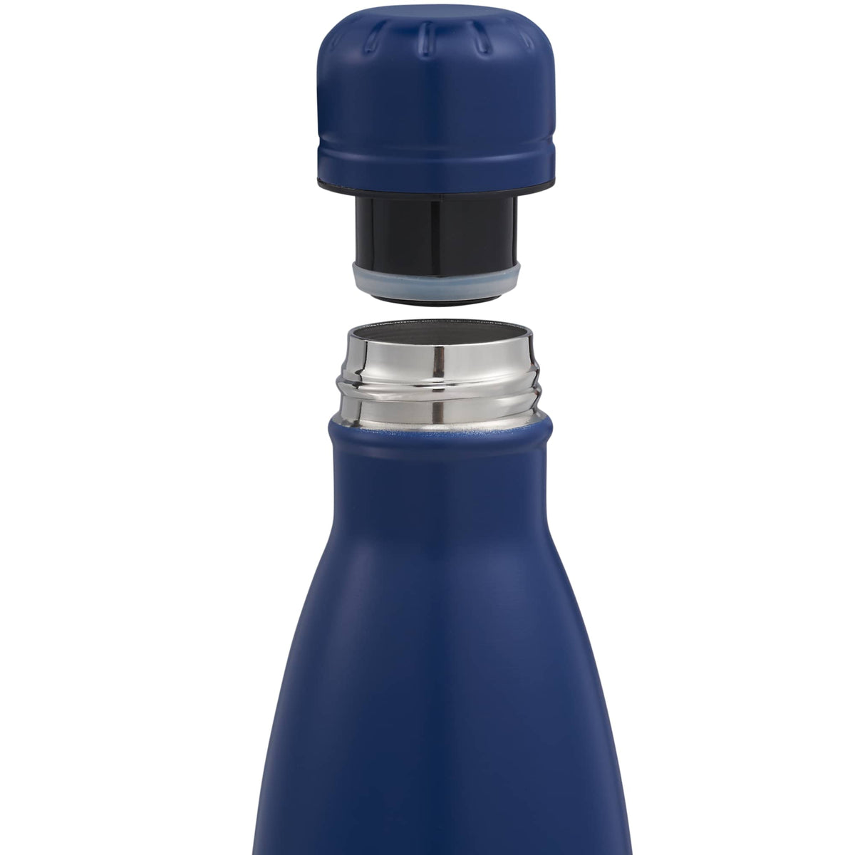 Copper Lined Vacuum Bottle, 17 oz Laser Engraving - Navy - Detail