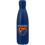 Copper Lined Vacuum Bottle, 17 oz Laser Engraving - Navy - Front