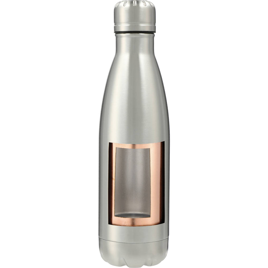 Copper Lined Vacuum Bottle, 17 oz Laser Engraving - Silver - Front 4