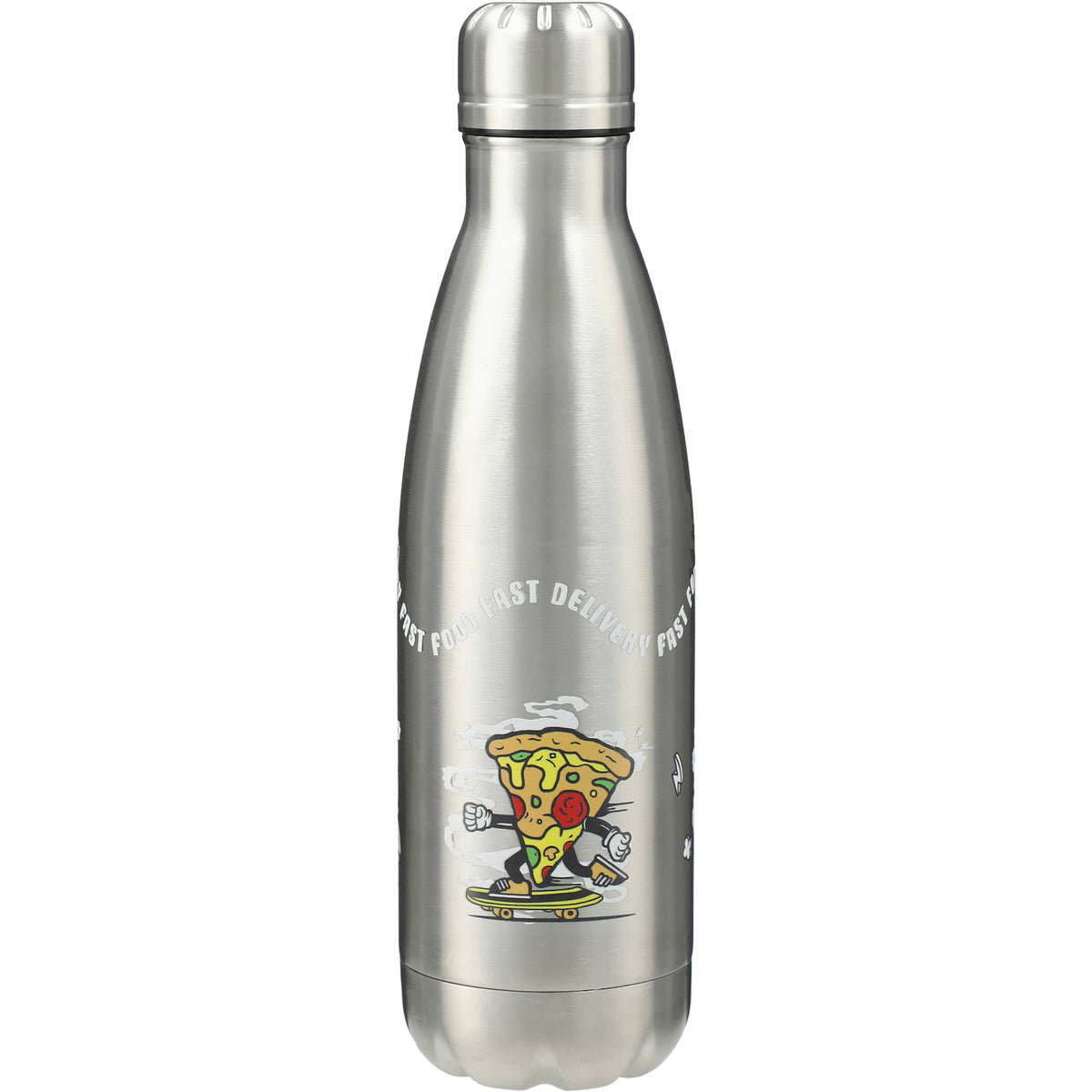 Copper Lined Vacuum Bottle, 17 oz Laser Engraving - Silver - Front