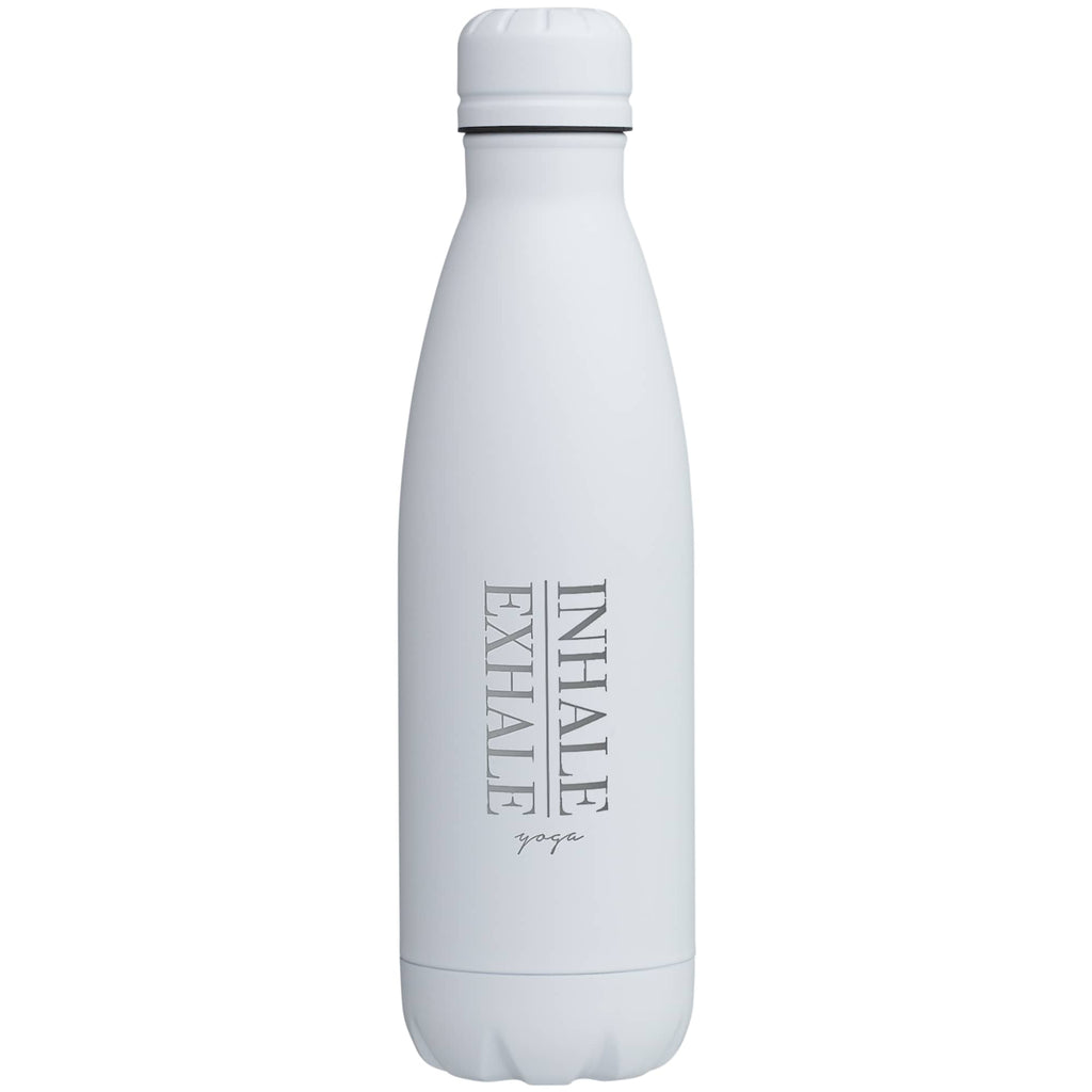 Copper Lined Vacuum Bottle, 17 oz Laser Engraving - White - Front 2