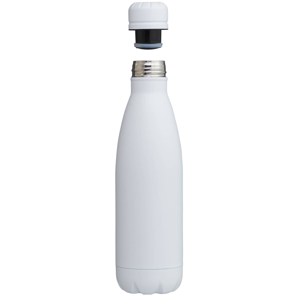 Copper Lined Vacuum Bottle, 17 oz Laser Engraving - White - Front 3