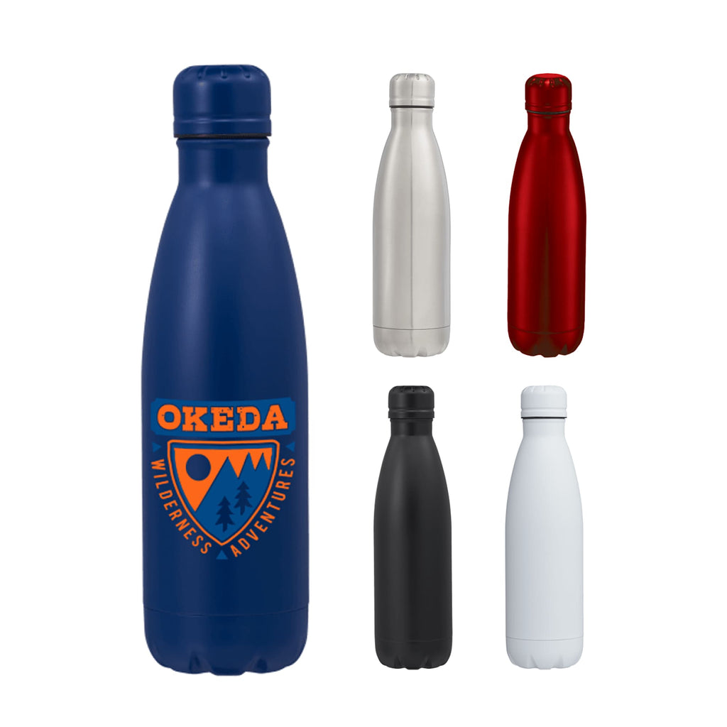 Copper Lined Vacuum Bottle, 17 oz - Navy - Front Group