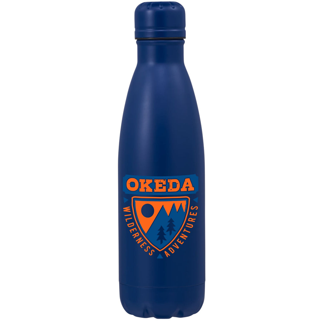 Copper Lined Vacuum Bottle, 17 oz - Navy - Front