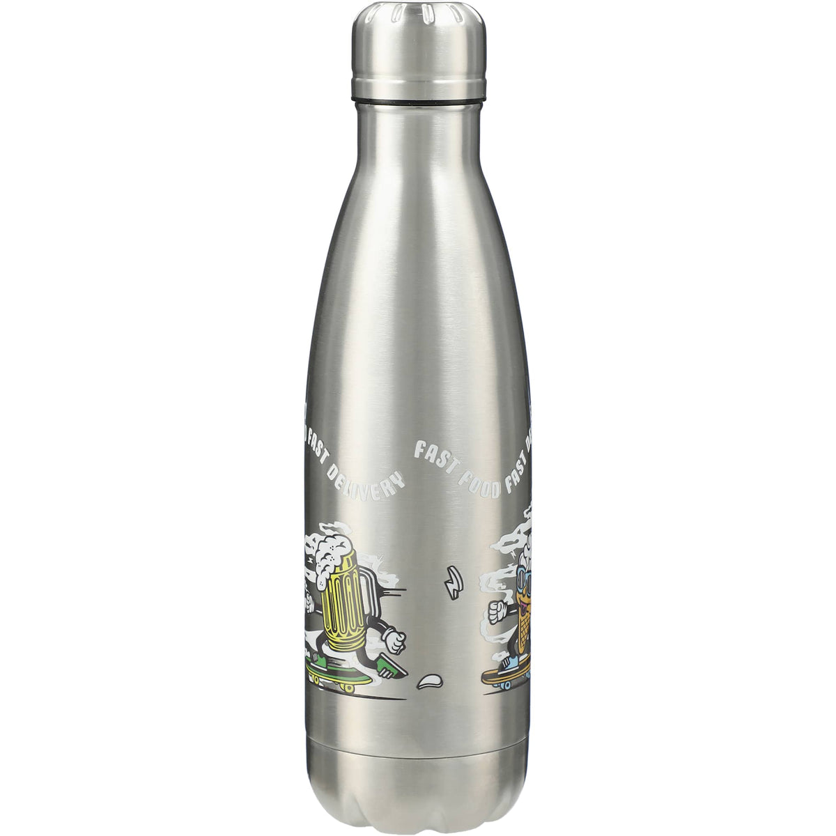 Copper Lined Vacuum Bottle, 17 oz - Silver - Back