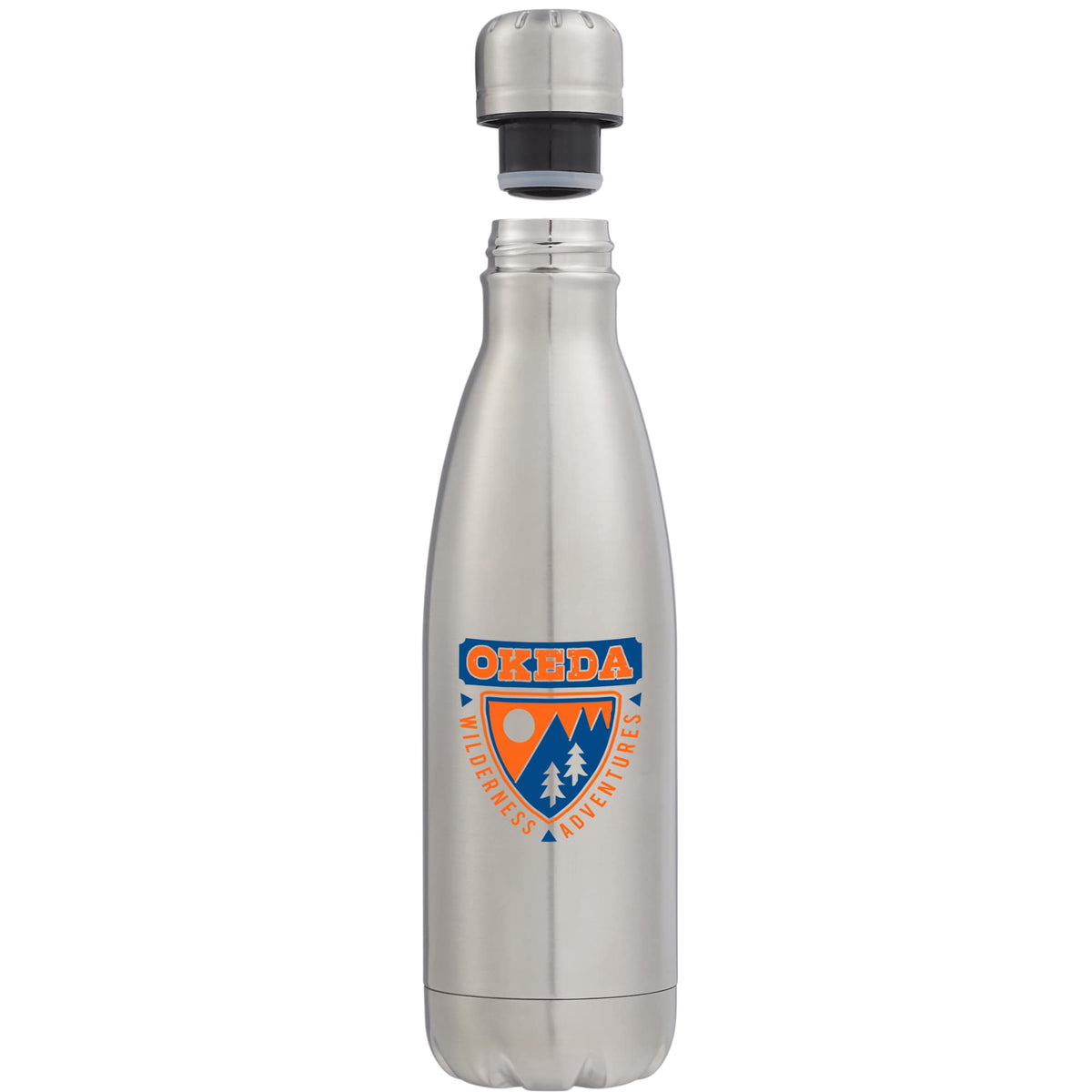 Copper Lined Vacuum Bottle, 17 oz - Silver - Photo