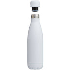 Copper Lined Vacuum Bottle, 17 oz - White - Front 3