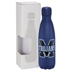 Copper Lined Vacuum Bottle in a Window Gift Box, 17 oz - Navy - Front