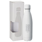 Copper Lined Vacuum Bottle in a Window Gift Box, 17 oz - White - Front