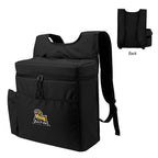 Corey Cooler Backpack for 30 Cans with Tumbler Pocket Embroidery - Black - Embroidery