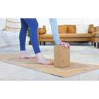 Cork Yoga Block with Textured Grip Laser Engraving - Cork - View 8