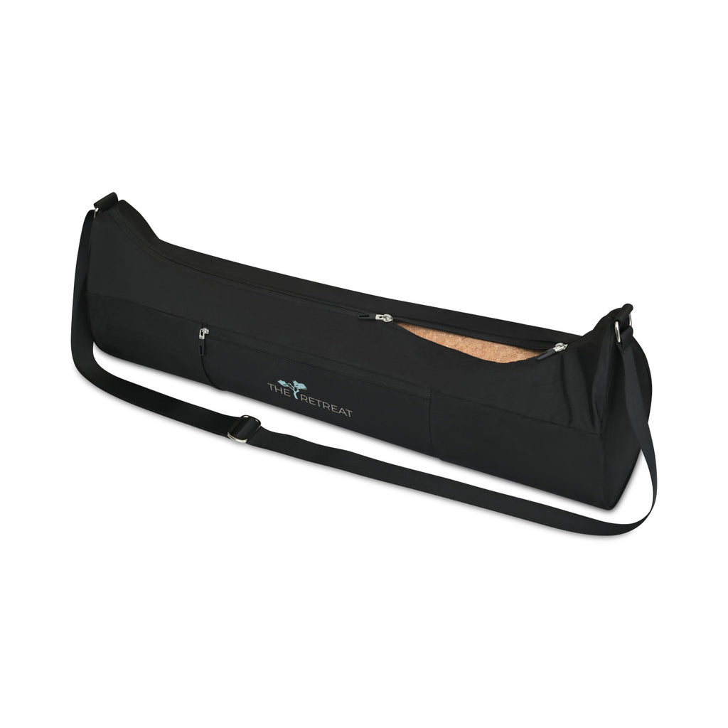 Cork Yoga Mat and Recycled Nylon Carry Bag Set Transfer - Black - View 3