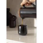 Corkcicle Cafe Ceramic French Press with Walnut Lid - Matte Black - View 4