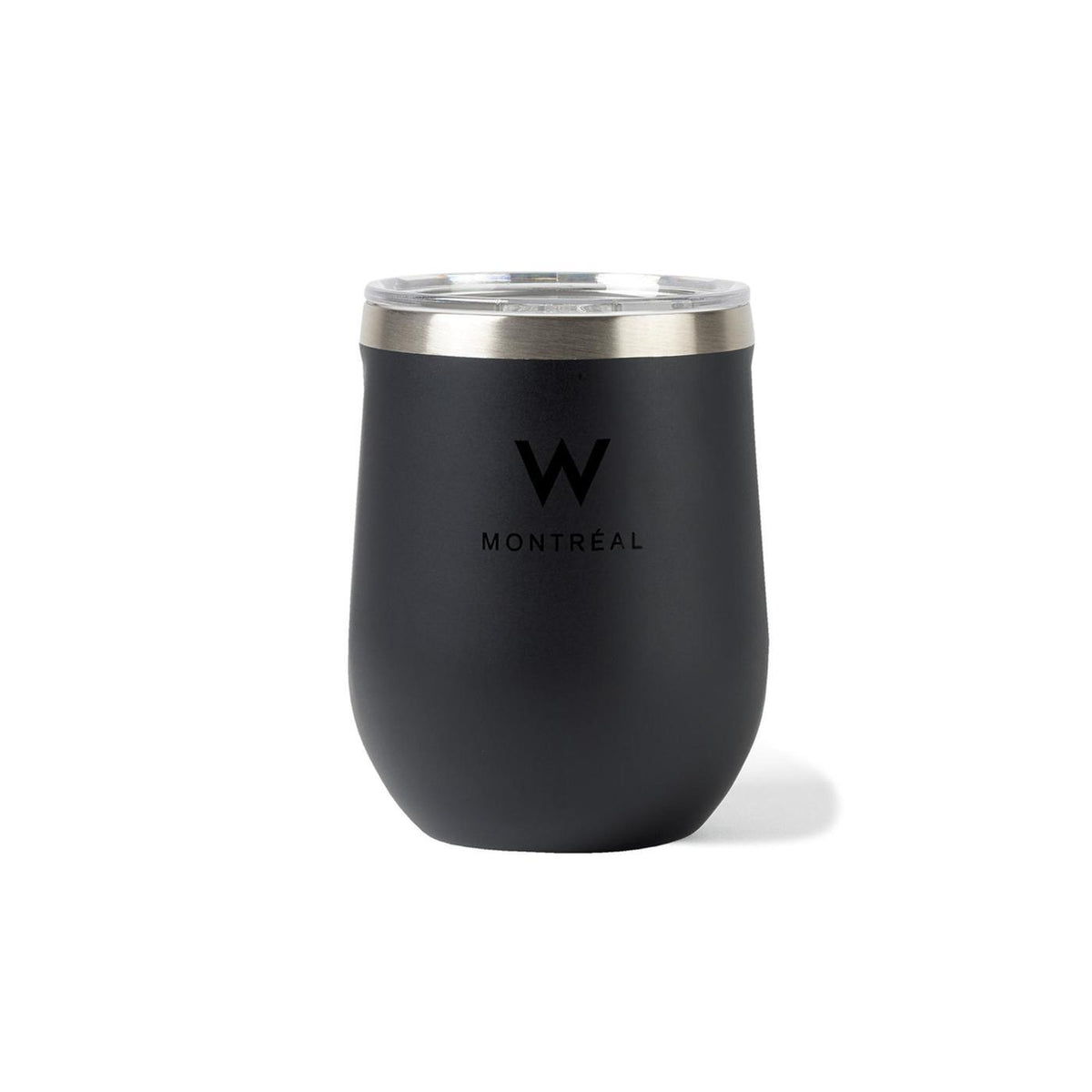 Corkcicle Canteen and Two Stemless Wine Cups Gift Set Laser Engraving - Matte Black - View 2