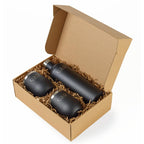 Corkcicle Canteen and Two Stemless Wine Cups Gift Set - Matte Black - View 1