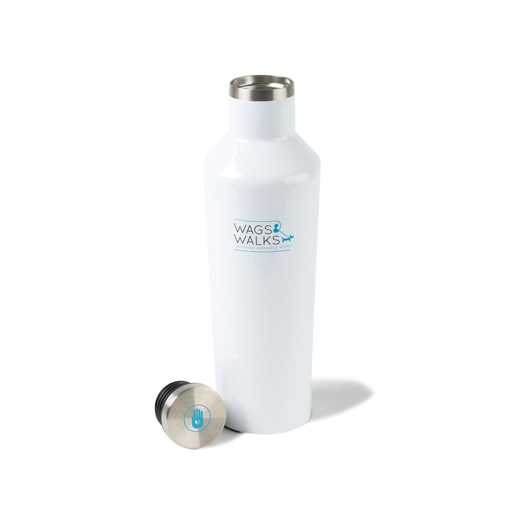 Corkcicle Canteen Insulated Bottle, 16 oz Laser Engraving - Gloss White - View 3
