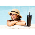 Corkcicle Cold Cup with Ceramic Coated Straw Lid, 24 oz Laser Engraving - Matte Black - View 7
